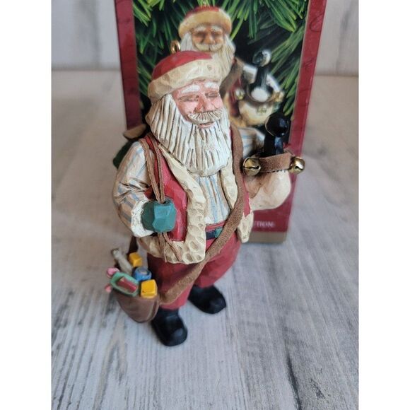 Hallmark 1997 Santa's Merry path folk art ornament Xmas - Picture 2 of 7